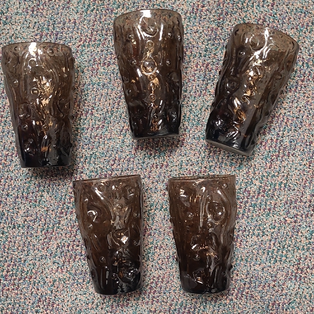 Vintage El Rancho  Morocco Brown  Tumbler/Juice Glasses by Bryce Brothers